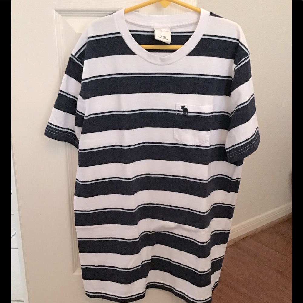 Abercrombie kids striped pocket tee sz XL